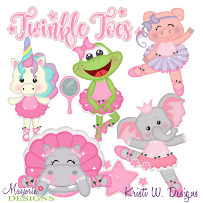 Twinkle Toes SVG Cutting Files Includes Clipart