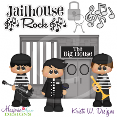 Jailhouse Rock SVG Cutting Files Includes Clipart