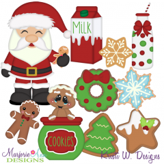 Cookies For Santa 2 SVG Cutting Files + Clipart
