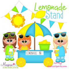 Summer Lemonade Stand EXCLUSIVE SVG Cutting Files+Clipart