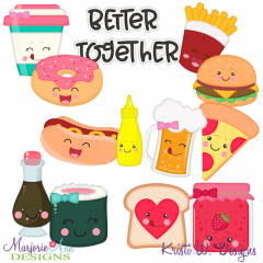 We Go Together Foodies SVG Cutting Files Includes Clipart