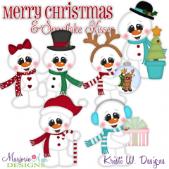 Snowy Christmas SVG Cutting Files Includes Clipart