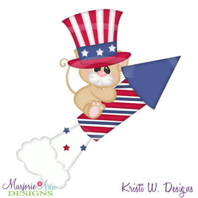 4th Of July Mouse SVG Cutting Files + Clipart