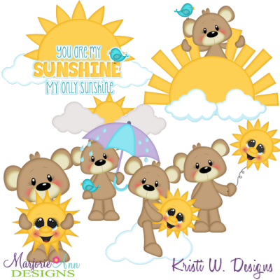 You Are My Sunshine Exclusive SVG Cutting Files + Clipart
