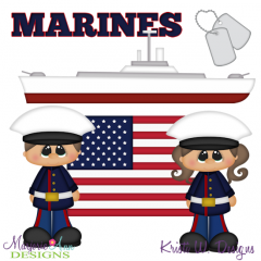 Marines SVG Cutting Files + Clipart
