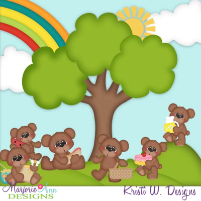Teddy Bear Picnic Me SVG Cutting Files Includes Clipart