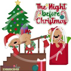 Benny & Belinda Night Before Christmas SVG Cutting Files+Clipart