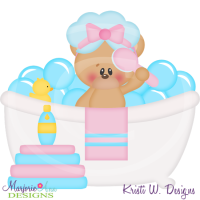 Squeaky Clean-Bear Cutting Files-Includes Clipart