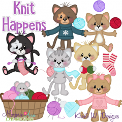 Knit Happens SVG Cutting Files Includes Clipart
