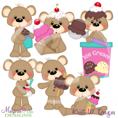 Franklin Loves Ice Cream SVG Cutting Files Includes Clipart