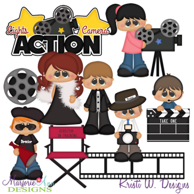 Hollywood Kids SVG Cutting Files + Clipart