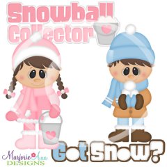 Snowball Collector SVG Cutting Files + Clipart