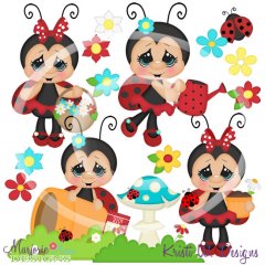 Ladybug Spring SVG Cutting Files/Paper Piecing + Clipart