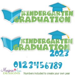 Kindergarten Graduation Title SVG Cutting Files + Clipart