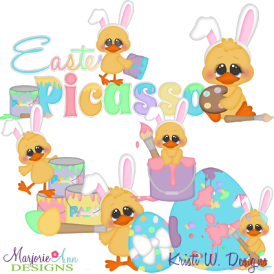 Easter Picasso SVG Cutting Files + Clipart