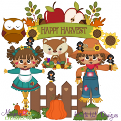 Happy Harvest SVG Cutting Files Includes Clipart