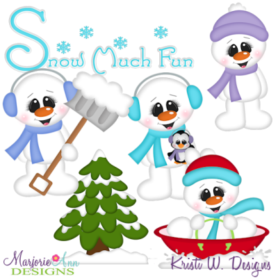 Snow Much Fun Snowmen SVG Cutting Files Includes Clipart