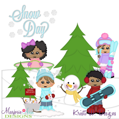 Snow Day SVG Cutting Files Includes Clipart