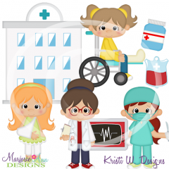 Hospital Stay-Girls SVG Cutting Files/Paper Piecing +Clipart