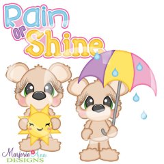 Rain or Shine Bears SVG Cutting Files + Clipart