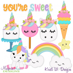 You're Sweet Unicorns Exclusive SVG Cutting Files+Clipart