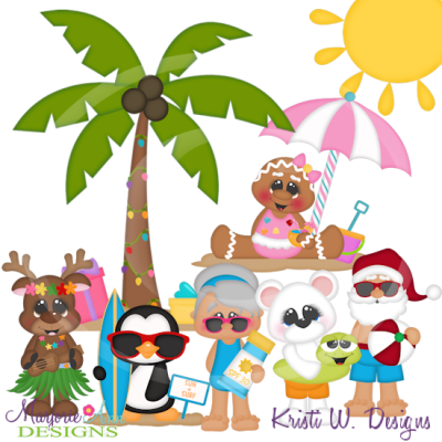 A North Pole Summer SVG Cutting Files Includes Clipart