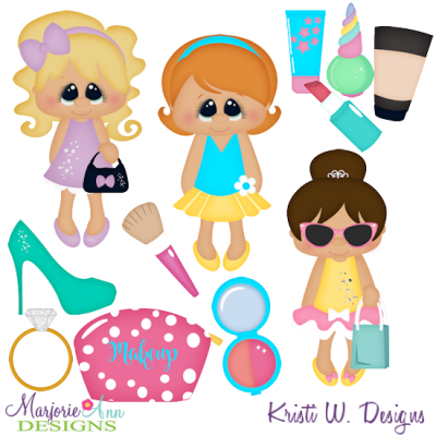 Miss Makeup SVG Cutting Files Includes Clipart