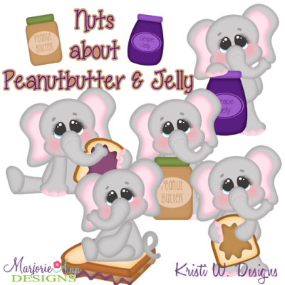 Nuts About Peanut Butter & Jelly SVG Cutting Files+clipart