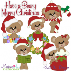 Bentley Loves Christmas Christmas SVG Cutting Files + Clipart