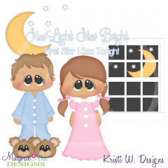 Star Light Star Bright SVG Cutting Files Includes Clipart