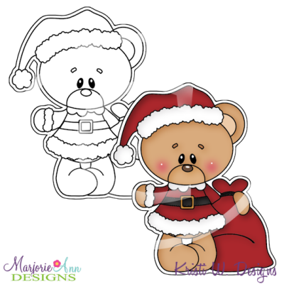 Download Santa Bear Digital Stamp Clipart 1 25 Marjorie Ann Designs Svg Cutting Files Scrapbooking Shop PSD Mockup Templates