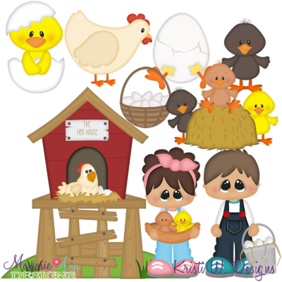 The Hen House SVG Cutting Files + Clipart