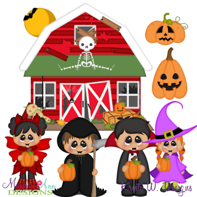 Haunted Pumpkin Patch SVG Cutting Files Includes Clipart