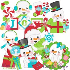Frosty Christmas SVG Cutting Files/Paper Piecing +Clipart