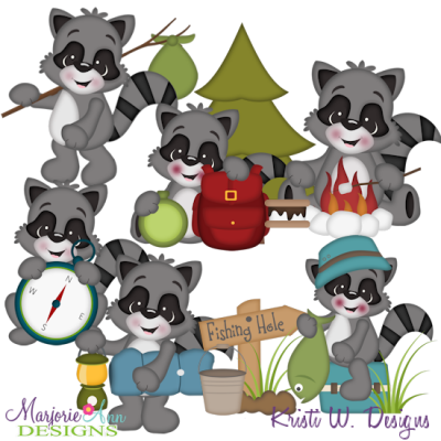 Rascal Roughing It SVG Cutting Files + Clipart