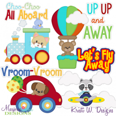 Baby Animal Transport SVG Cutting Files Includes Clipart