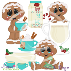 Cookies & Egg Nog SVG Cutting Files Includes Clipart