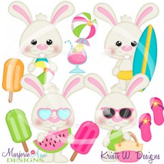 Sunny Bunny SVG Cutting Files/Paper Piecing + Clipart