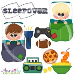 Sleepover Boys 2 SVG Cutting Files Includes Clipart