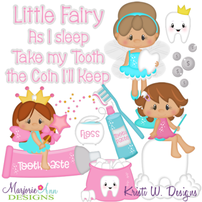 Tooth Fairy SVG Cutting Files Includes Clipart