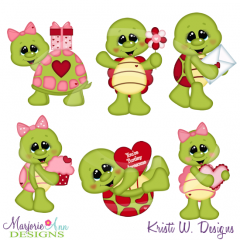 I Turtley Love You Cutting Files Includes Clipart