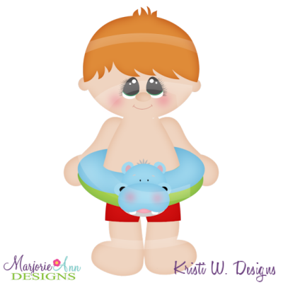 Freddie & His Floatie SVG Cutting Files Includes Clipart