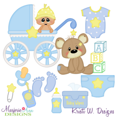All About Baby- Boy SVG Cutting Files Includes Clipart