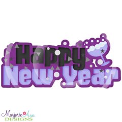 Happy New Year SVG Cutting Files Includes Clipart