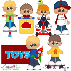 Boys & Their Toys SVG Cutting Files Includes Clipart