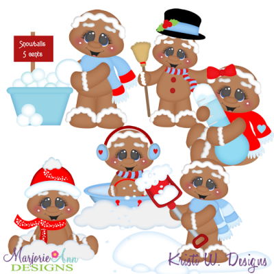 Sweet Winter Gingers Exclusive SVG Cutting Files + Clipart