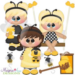 Busy Bees 2 SVG Cutting Files Includes Clipart