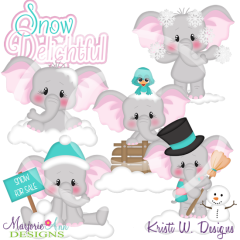 Snow Delightful SVG Cutting Files Includes Clipart