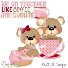 Franklin & Frannie-We Go Together-Coffee & Donuts SVG Cut Files