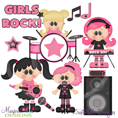 When I Grow Up~Rock Star Girls Cutting Files-Includes Clipart